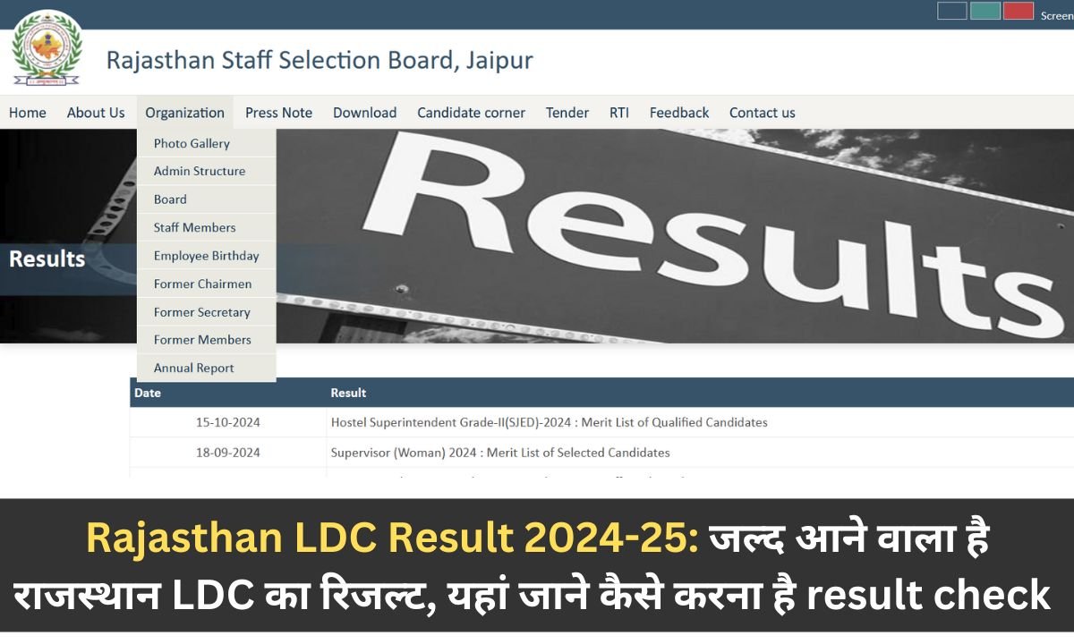 Rajasthan LDC Result 2024-25: जल्द आने वाला है राजस्थान LDC का रिजल्ट, यहां जाने कैसे करना है result check