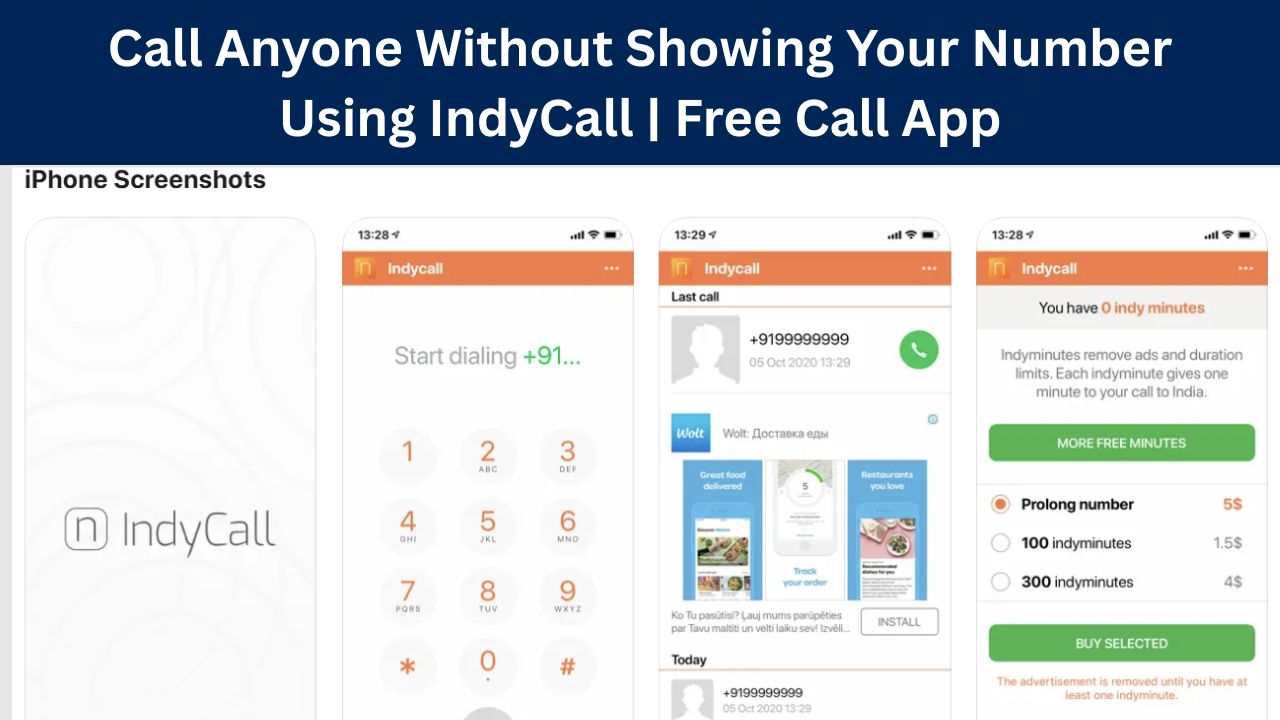 Call Anyone Without Showing Your Number Using IndyCall | Free Call App