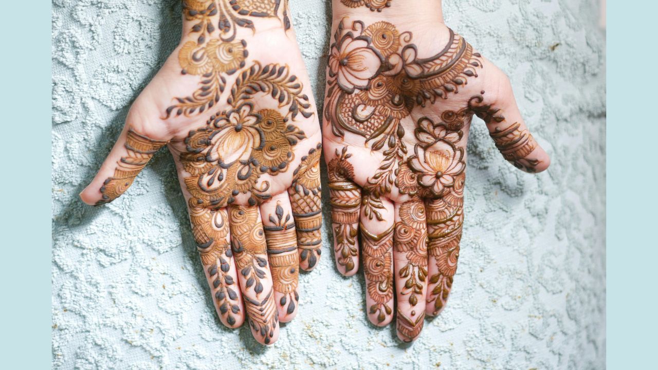Simple Beautiful Karwachauth Mehndi Designs full hands 2025 Love, Beauty and Tradition