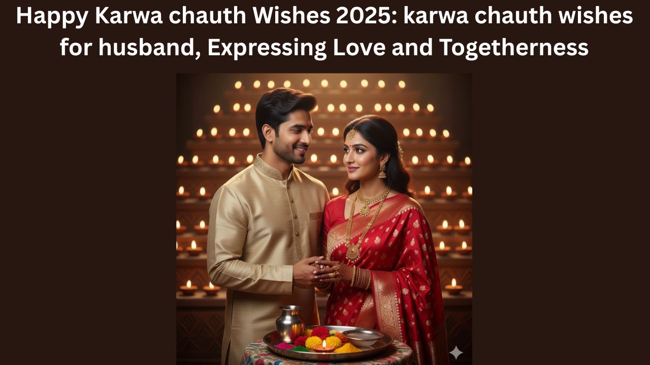 Happy Karwa chauth Wishes 2025: karwa chauth wishes for husband, Expressing Love and Togetherness