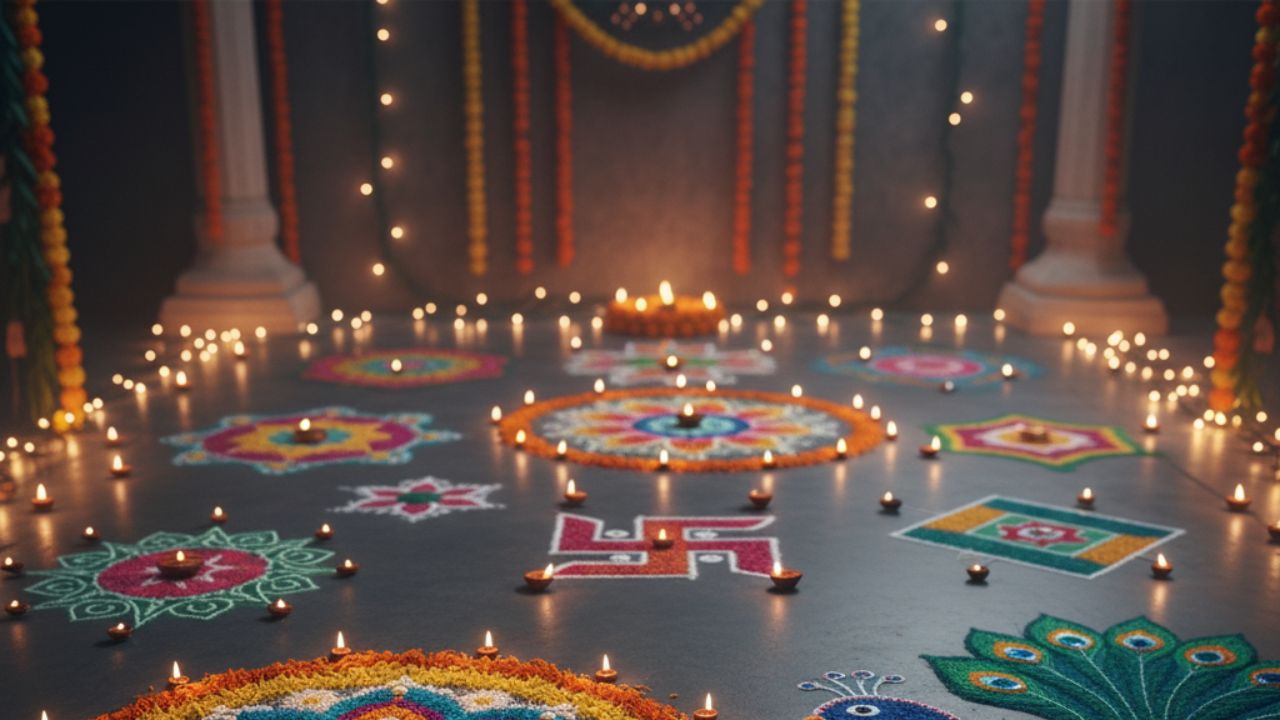 Rangoli Designs for Diwali 2025 Attractive simple easy and unique rangoli designs