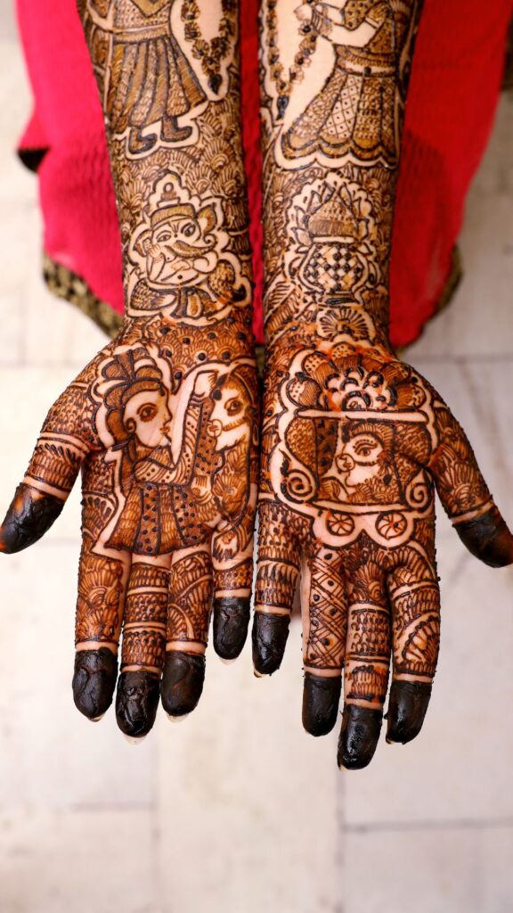 Simple Beautiful Karwachauth Mehndi Designs full hands 2025 Love, Beauty and Tradition