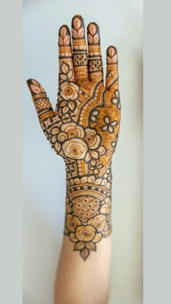 Simple Beautiful Karwachauth Mehndi Designs full hands 2025 Love, Beauty and Tradition