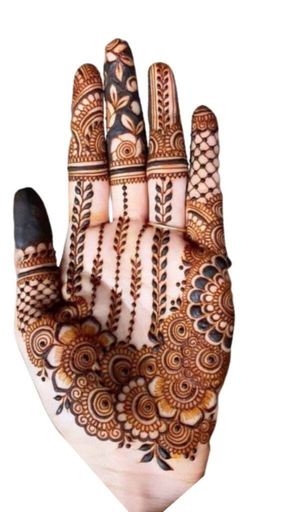 fusion style mehndi design