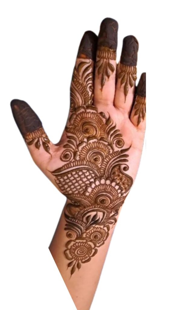 fusion style mehndi design